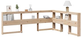 vidaXL βιβλιοθήκη κεφαλάρι σε σχήμα L 135 εκ. Ξύλο Πεύκου