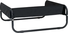 vidaXL Κρεβάτι Σκύλου Μαύρο 75 x 75 x 30 εκ. Ατσάλι