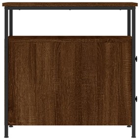 vidaXL Κομοδίνο Καφέ Δρυς 30 x 60 x 60 εκ. από Επεξεργασμένο Ξύλο
