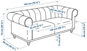 VISKAFORS διθέσιος καναπές 394.432.09