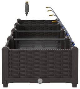 vidaXL Ζαρντινιέρες κήπου Καφέ 160 x 40 x 22 cm Ατσάλι