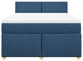 ΚΡΕΒΑΤΙ BOXSPRING ΜΕ ΣΤΡΩΜΑ ΜΠΛΕ 140X190 ΕΚ. ΥΦΑΣΜΑΤΙΝΟ 3288974