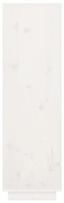 vidaXL Ντουλάπι Ψηλό Λευκό 38 x 35 x 117 εκ. από Μασίφ Ξύλο Πεύκου