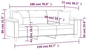 ΚΑΝΑΠΕΣ ΤΡΙΘΕΣΙΟΣ TAUPE 180 ΕΚ. ΑΠΟ ΜΙΚΡΟΪ́ΝΕΣ ΜΕ ΜΑΞΙΛΑΡΙΑ 3200977