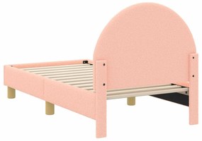 vidaXL Κρεβατική βάση για παιδιά με προσκέφαλο Ροζ 70 x 140 cm