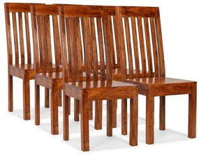 Καρέκλες Τραπεζαρίας Μοντέρνες 6 τεμ. Ξύλο / Φινίρισμα Sheesham - Καφέ