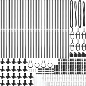 vidaXL Στύλος Περιφράξεων 26 pcs Γκρι 3,2 x 3,2 x 150 εκ