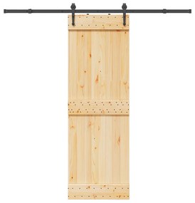 Συρόμενη Μεσόπορτα με Μηχανισμό 70 x 210 εκ. Μασίφ Ξύλο Πεύκου