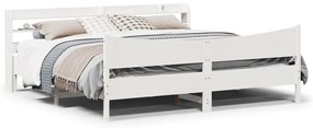 vidaXL Πλαίσιο Κρεβατιού με Κεφαλάρι 180x200 εκ. από Μασίφ Ξύλο Πεύκου