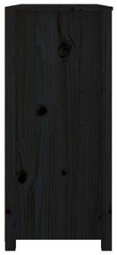 vidaXL Βοηθητικό Ντουλάπι Μαύρο 100x40x90 εκ. από Μασίφ Ξύλο Πεύκου