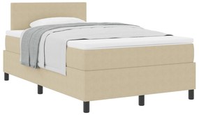 vidaXL Κρεβάτι Box Spring με Στρώμα Γαλάζιο Γκρι 120x200 εκ. Ύφασμα βελούδου