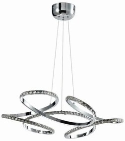 Κρεμαστό Φωτιστικό Οροφής LED 85W 6181 με κρύσταλλα Inlight-6181-Χρώμιο-Χρώμιο 6181-Χρώμιο