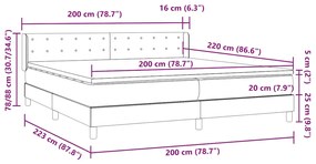 ΚΡΕΒΑΤΙ BOXSPRING ΜΕ ΣΤΡΩΜΑ ΣΚΟΥΡΟ ΓΚΡΙ 180X210 ΕΚ. ΒΕΛΟΥΔΙΝΟ 3318460