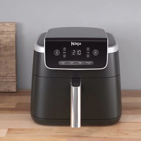 Φριτέζα ζεστού αέρα Ninja AF140EU PRO, 1750W, 4.7 l, 40-240C, 4 προγράμματα, Χρονοδιακόπτης, AirCrisp, Αντικολλητική επίστρωση, Μαύρο
