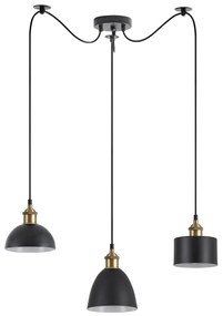 Φωτιστικό Οροφής  SE21-BR-10-BL3-MS12 MAGNUM FLEX Bronze Metal Pendant Black Metal Shade+ - 51W - 100W - 77-8974