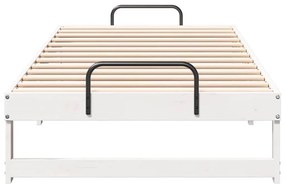 VidaXL Σκελετός Κρεβατιού Λευκό 75 x 190 cm Στερεά ξυλεία πεύκου
