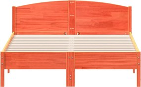 vidaXL Σκελετός Κρεβ. Χωρίς Στρώμα Καφέ Κεριού 160x200 εκ Μασίφ Πεύκο