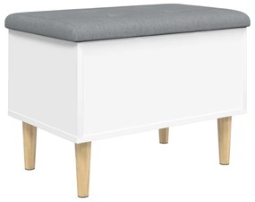 vidaXL Παγκάκι Αποθήκευσης Λευκό 62 x 42 x 46 εκ. από Επεξεργ. Ξύλο