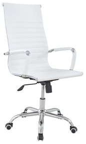 14230018 Καρέκλα Γραφείου ΔΙΩΝΗ Λευκό PU 55x60x104-111cm , 1 Τεμάχιο