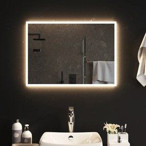 Καθρέφτης Μπάνιου με LED 70x50 εκ. - Διαφανές