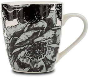 Κούπα Πορσελάνινη Ellie 10-099-326 12,5x8,5x10cm 350ml Black-White Nava Porcelain