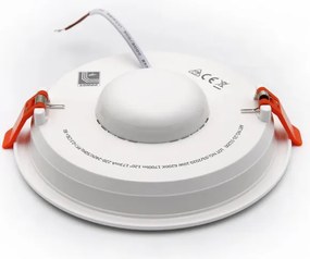 Led panel στρόγγυλο χωνευτό ψευδοροφής 20W 230V 3000k θερμό λευκό φως 1700lumen δέσμης 120°
