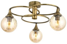 Φωτιστικό Οροφής - Πλαφονιέρα 683AVN1126 Φ60x31cm 3xE27 6W Gold Opviq