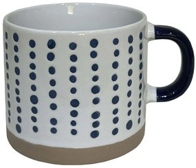 Κούπα Cozy 028861 9x9x8cm Beige-Blue Πηλός