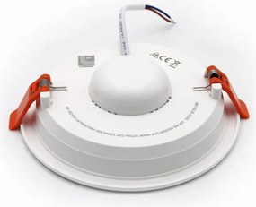 Led panel στρόγγυλο χωνευτό ψευδοροφής 15W 230V 3000k θερμό λευκό φως 1275lumen δέσμης 120°