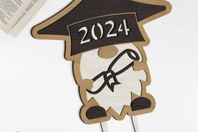 Σετ των 2 Intra απο ξύλο plywood 3mm-4mm πάχος Διακοσμητικό πρότυπο αποφοίτησης 2024 Δίασταση 30x20 cm INTRAFABR-93344706