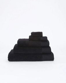 Βαμβακερή Πετσέτα με Φαρδιά Πικέ Φάσα Capital 700gsm Μπάνιου | 65x135cm Μαύρο