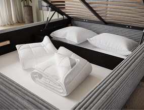 Επενδυμένο κρεβάτι Milora-Γκρι-160 x 200