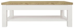 Τραπεζάκι σαλονιού Boston 168, Άσπρο, Westminster δρυς, 45x60x130cm, 31 kg, Πλαστικοποιημένη μοριοσανίδα, Γωνιακό | Epipla1.gr