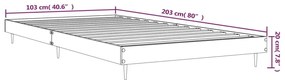 Πλαίσιο Κρεβατιού Sonoma Δρυς 100x200 εκ. Επεξεργασμένο Ξύλο - Καφέ