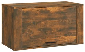 vidaXL Παπουτσοθήκη Επιτοίχια Καπν. Δρυς 70x35x38 εκ Μασίφ Ξύλο Πεύκου