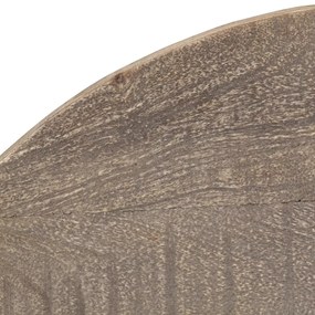 Τραπεζάκι Σαλονιού με Σχήμα Μπολ Ø60 εκ. από Μασίφ Ξύλο Μάνγκο - Καφέ