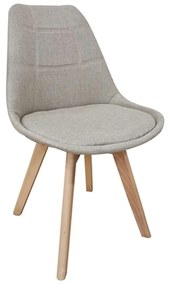 Καρέκλα Bianca Beige 10-0086 56X50X84cm Wood, Fabric
