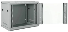 vidaXL Ντουλάπα δικτύου με αποθήκευση Γκρι 60 x 45 x 50 εκ Ατσάλι