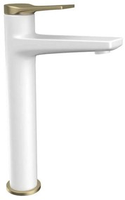 Μπαταρία Νιπτήρος Υψηλή Andare WNW168B73PH-B White-Gold Karag Metal
