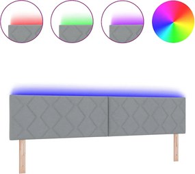 vidaXL Κεφαλάρι Ανοιχτό γκρι 200 cm ύφασμα