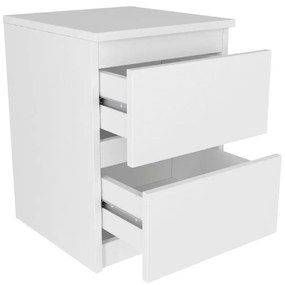 Κομοδίνο Breve Megapap χρώμα λευκό 39,8x41,8x55εκ.