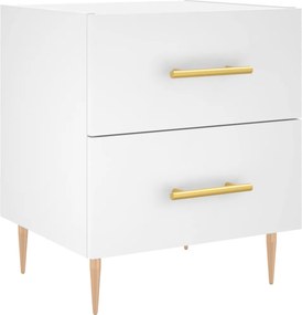 vidaXL Κομοδίνο Λευκό 40 x 35 x 47,5 εκ. από Επεξεργασμένο Ξύλο