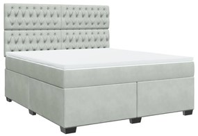 ΚΡΕΒΑΤΙ BOXSPRING ΜΕ ΣΤΡΩΜΑ ΑΝΟΙΧΤΟ ΓΚΡΙ 180X200 ΕΚ. ΒΕΛΟΥΔΙΝΟ 3290984