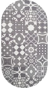 Χαλάκι Κουζίνας Canvas 214 W Grey-White Royal Carpet 75X150cm