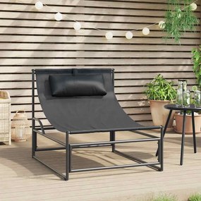 vidaXL Πολυθρόνα Κήπου Ανθρακί 87x74x73 εκ. Ατσάλι και Υφασμάτινη Επένδυση