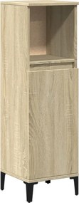 vidaXL Ντουλάπι Μπάνιου Sonoma Δρυς 30x30x100 εκ. Επεξεργασμένο Ξύλο