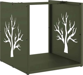 vidaXL Ράφι Καυσόξυλων 40x40x40 εκ. Χάλυβας ψυχρής έλασης