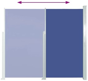 vidaXL Σκίαστρο Πλαϊνό Συρόμενο Μπλε 120 x 300 εκ.