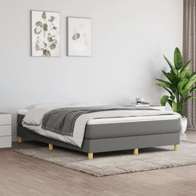 ΚΡΕΒΑΤΙ BOXSPRING ΜΕ ΣΤΡΩΜΑ ΣΚΟΥΡΟ ΓΚΡΙ 140X190 ΕΚ. ΥΦΑΣΜΑΤΙΝΟ 3144168