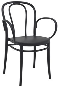 VICTOR XL BLACK(Σ14)ΠΟΛΥΘΡΟΝΑ ΠΟΛ/ΝΙΟΥ 57Χ52Χ85εκ. SIESTA 57Χ52Χ85εκ.